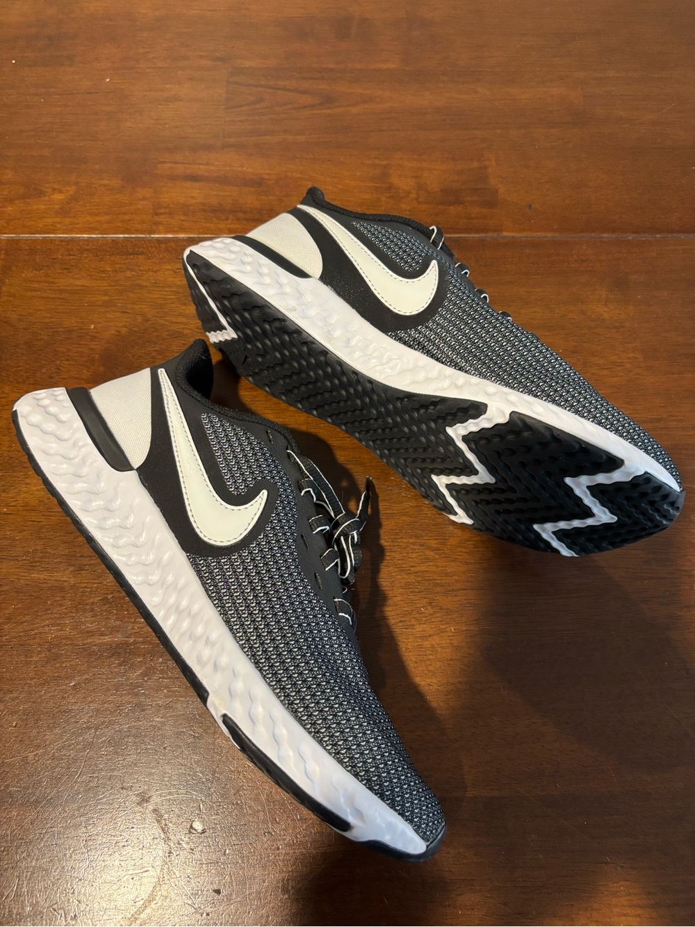 Nike Women’s Revolution Athletic Running Shoes - Black/White - Picture 3 of 7